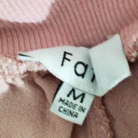 Fate Womens Cargo Joggers Pink Linen Blend Elastic Waist Cuffs Size M - Picture 5 of 7